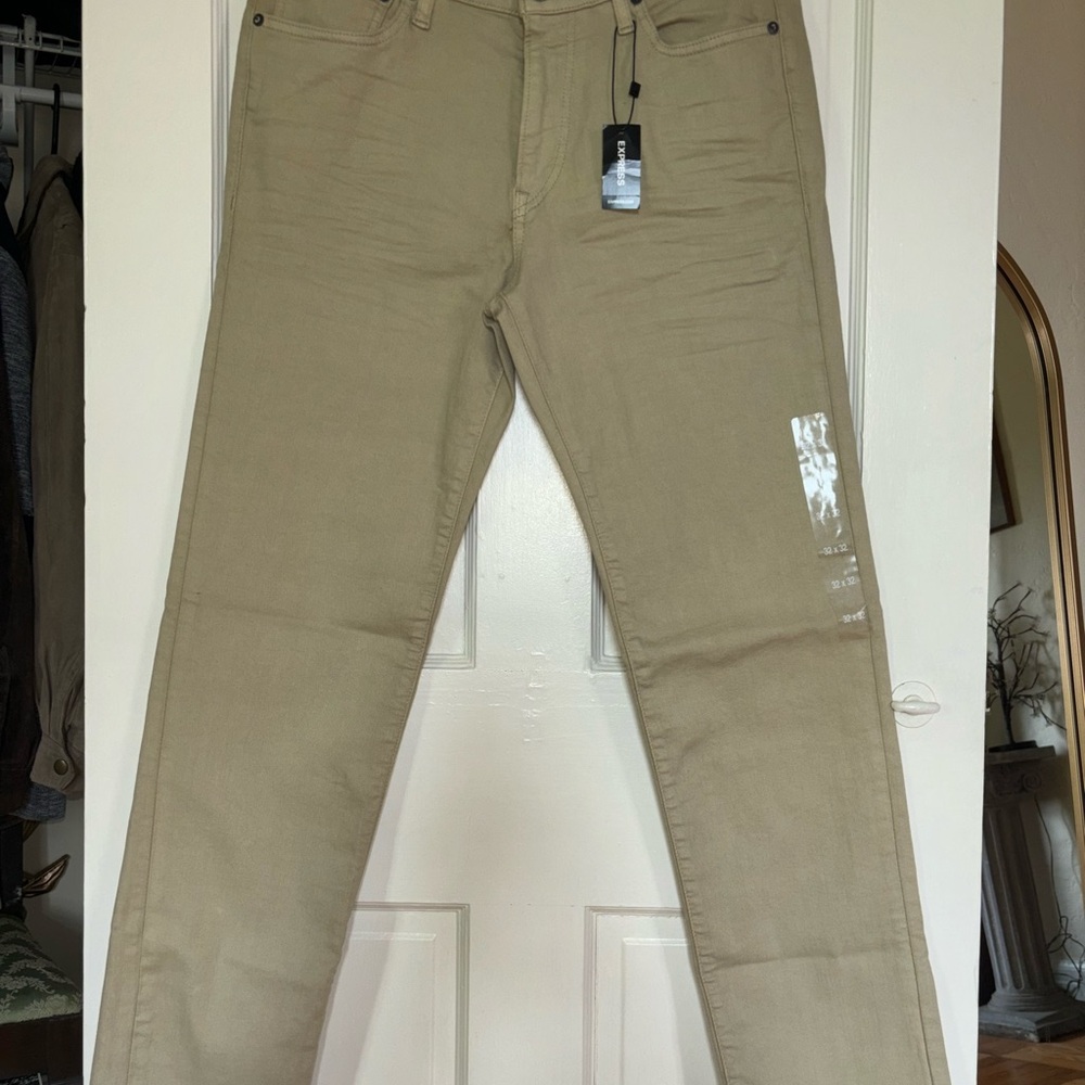 Express Tan Slim Jeans 32x32